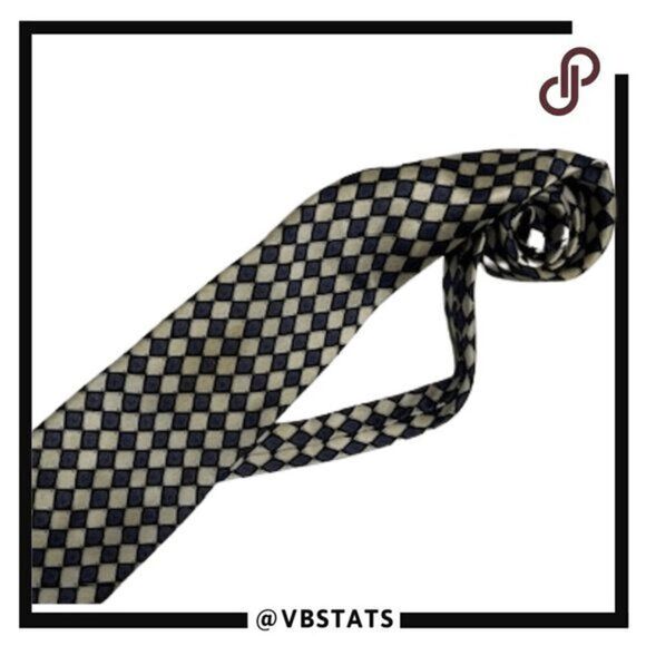 Salvatore Pellegrino Men's Diamond Spiral Silk Neck Tie Black Cream - Picture 2 of 8